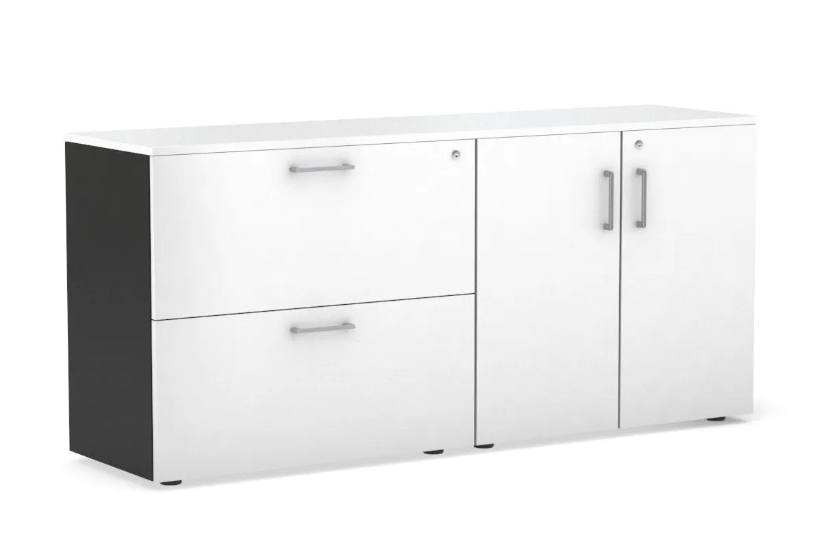 Uniform Small 2 Drawer Lateral File and 2 Door Cupboard