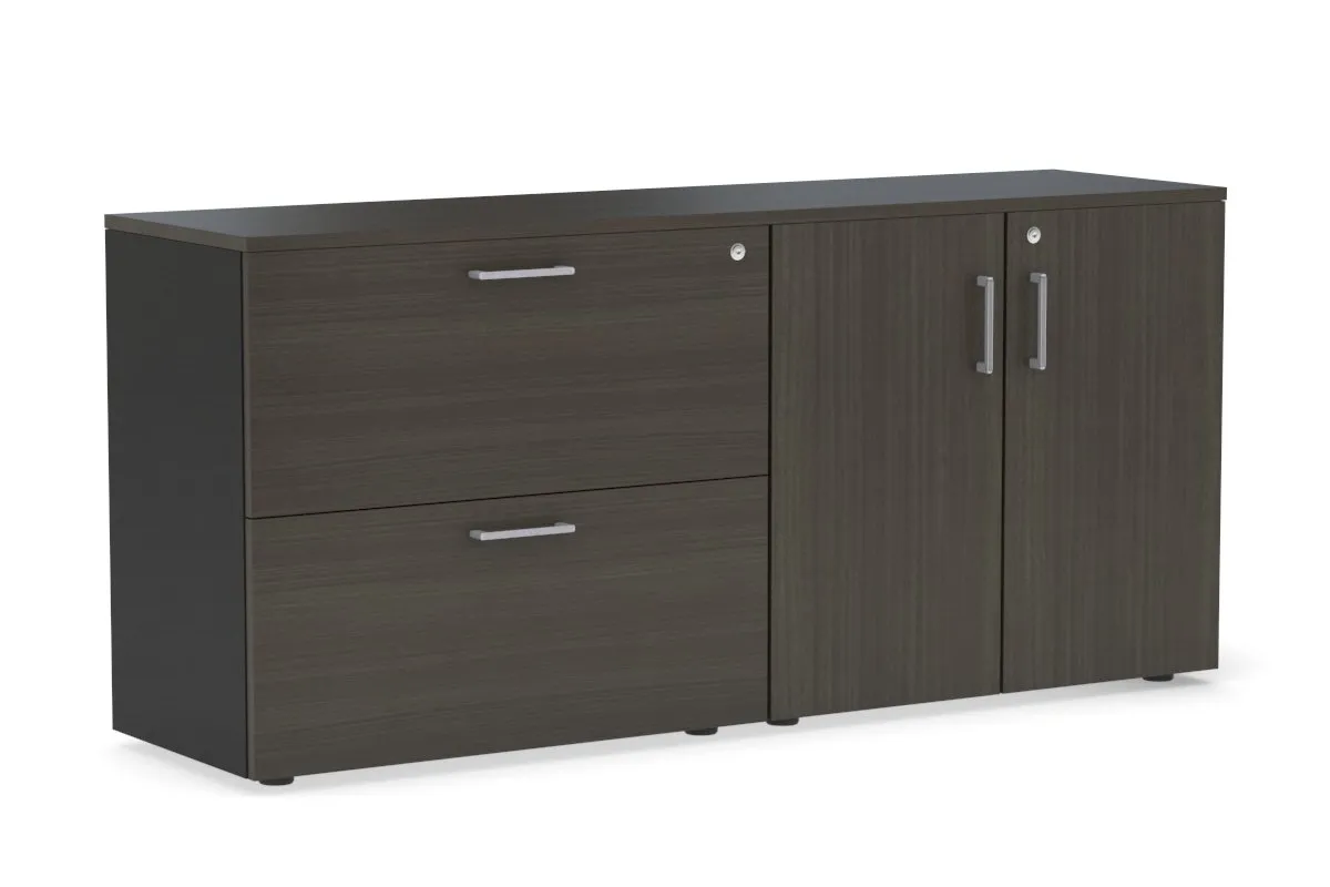 Uniform Small 2 Drawer Lateral File and 2 Door Cupboard