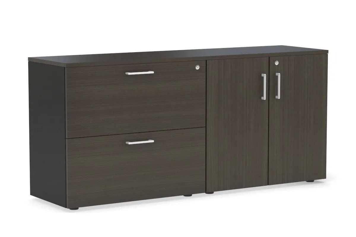 Uniform Small 2 Drawer Lateral File and 2 Door Cupboard