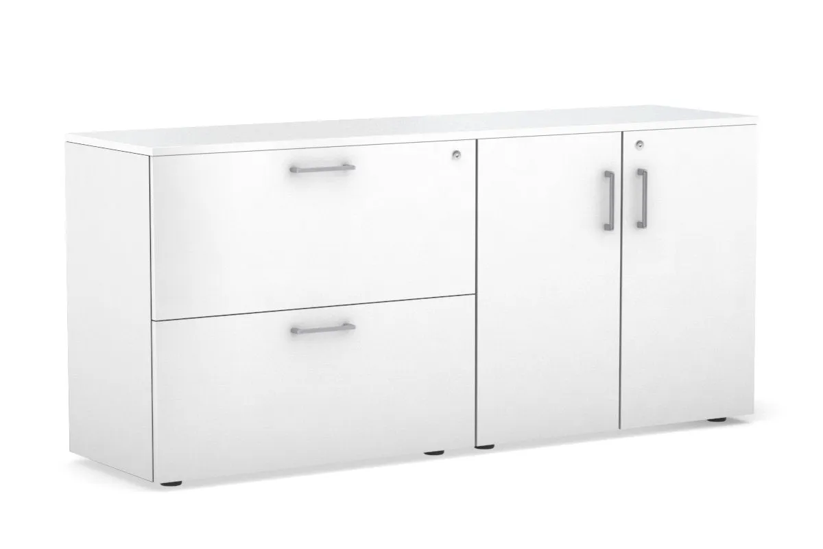 Uniform Small 2 Drawer Lateral File and 2 Door Cupboard