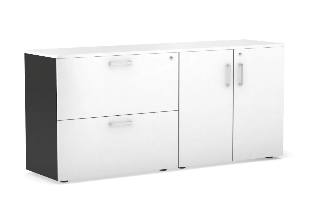 Uniform Small 2 Drawer Lateral File and 2 Door Cupboard