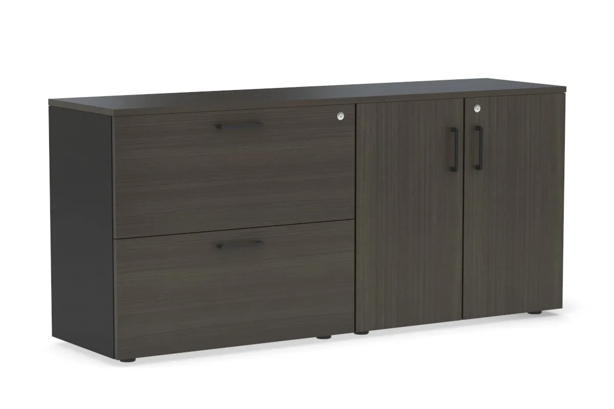 Uniform Small 2 Drawer Lateral File and 2 Door Cupboard