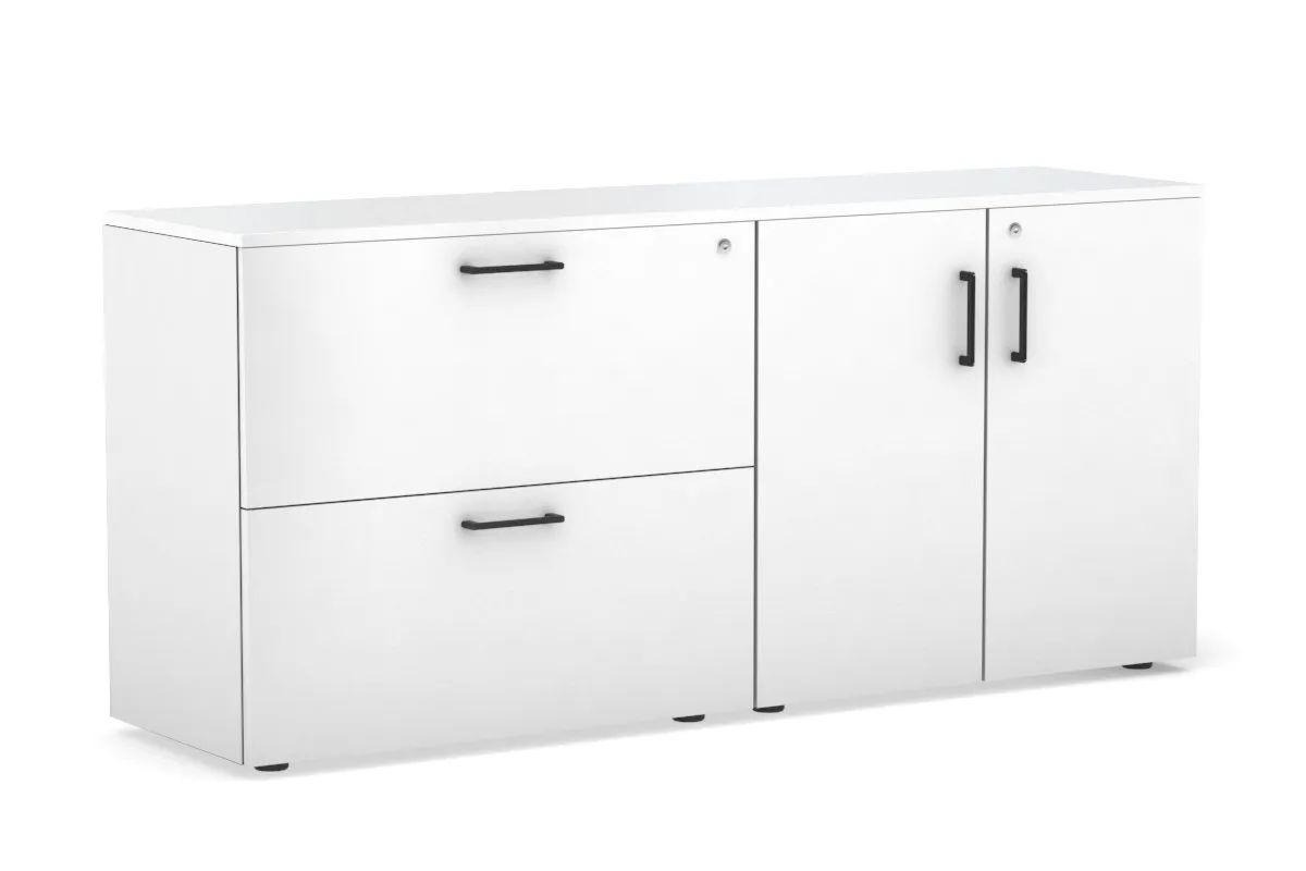 Uniform Small 2 Drawer Lateral File and 2 Door Cupboard