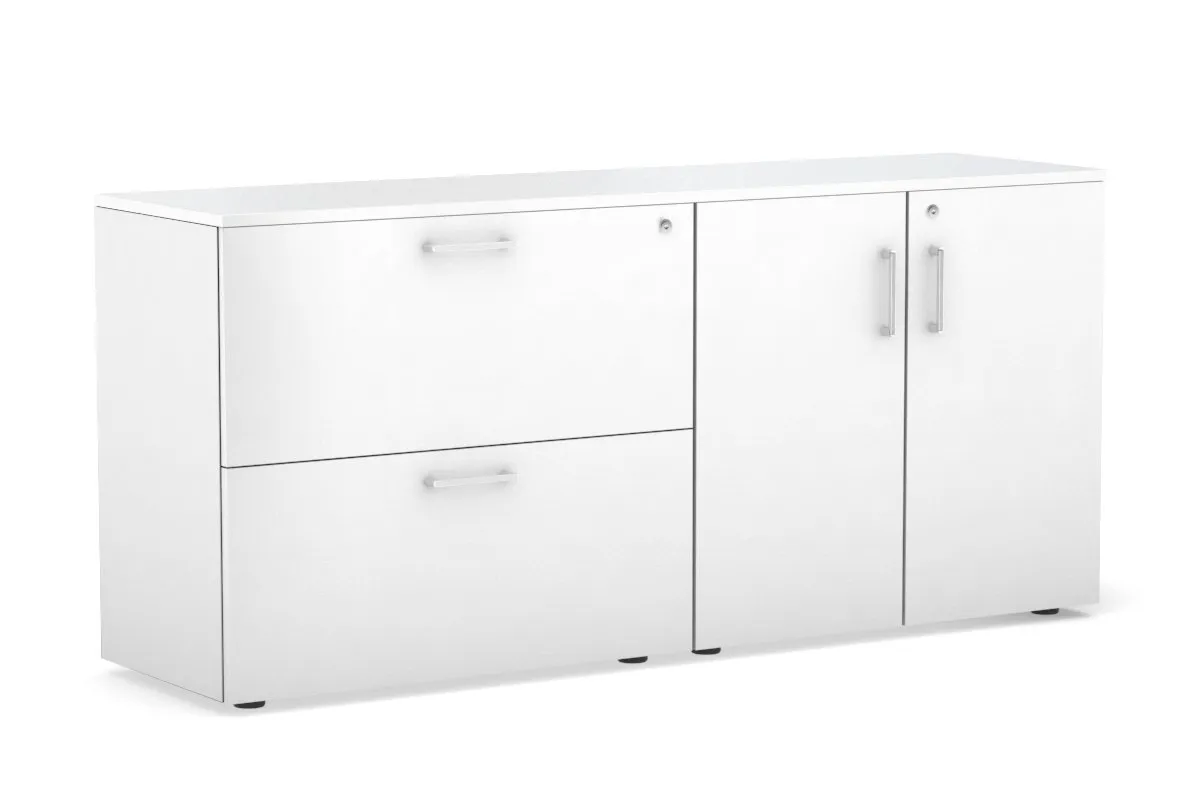 Uniform Small 2 Drawer Lateral File and 2 Door Cupboard
