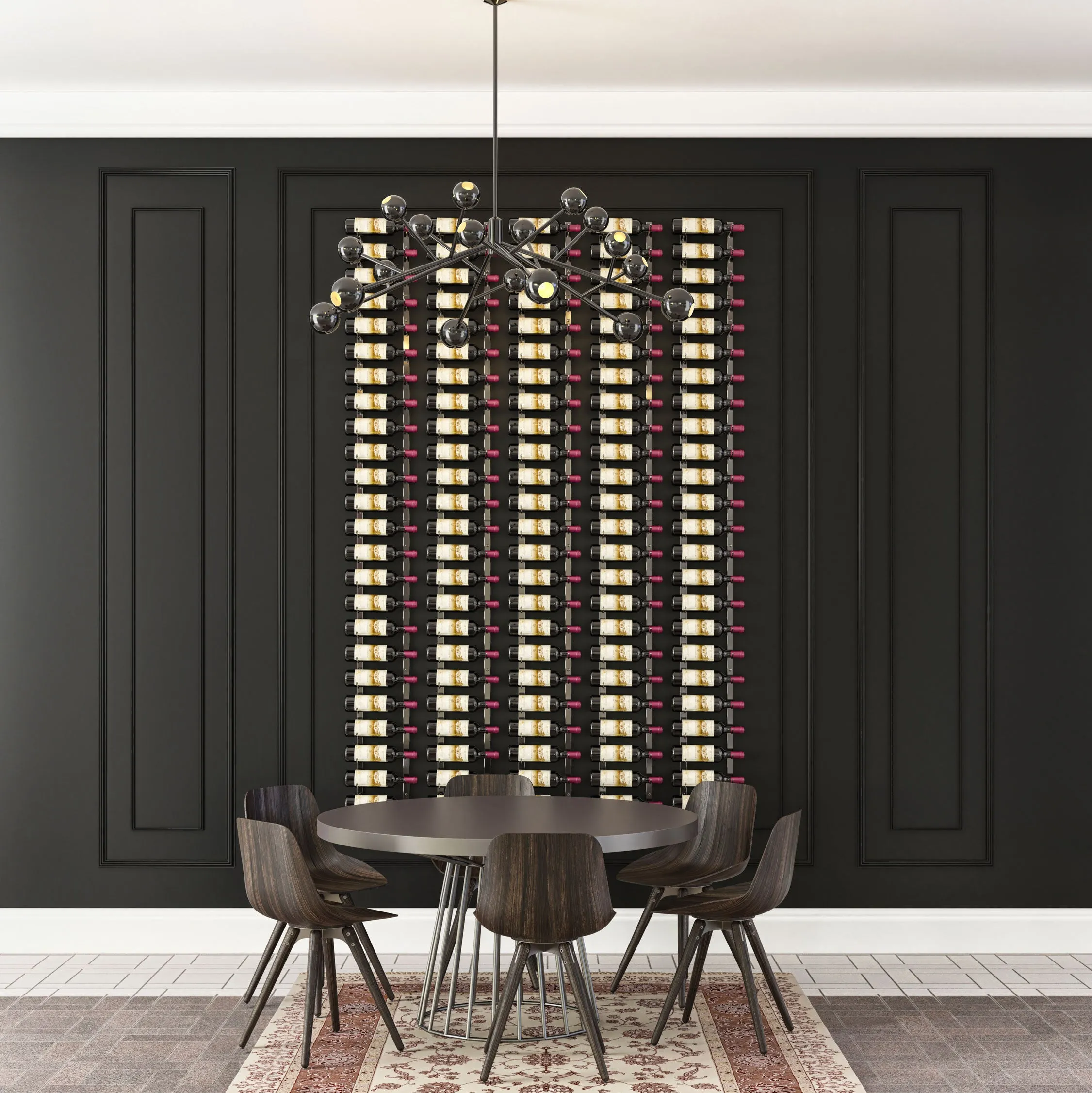VintageView Wall Wine Rack Kit 7' (21 to 63 bottles)