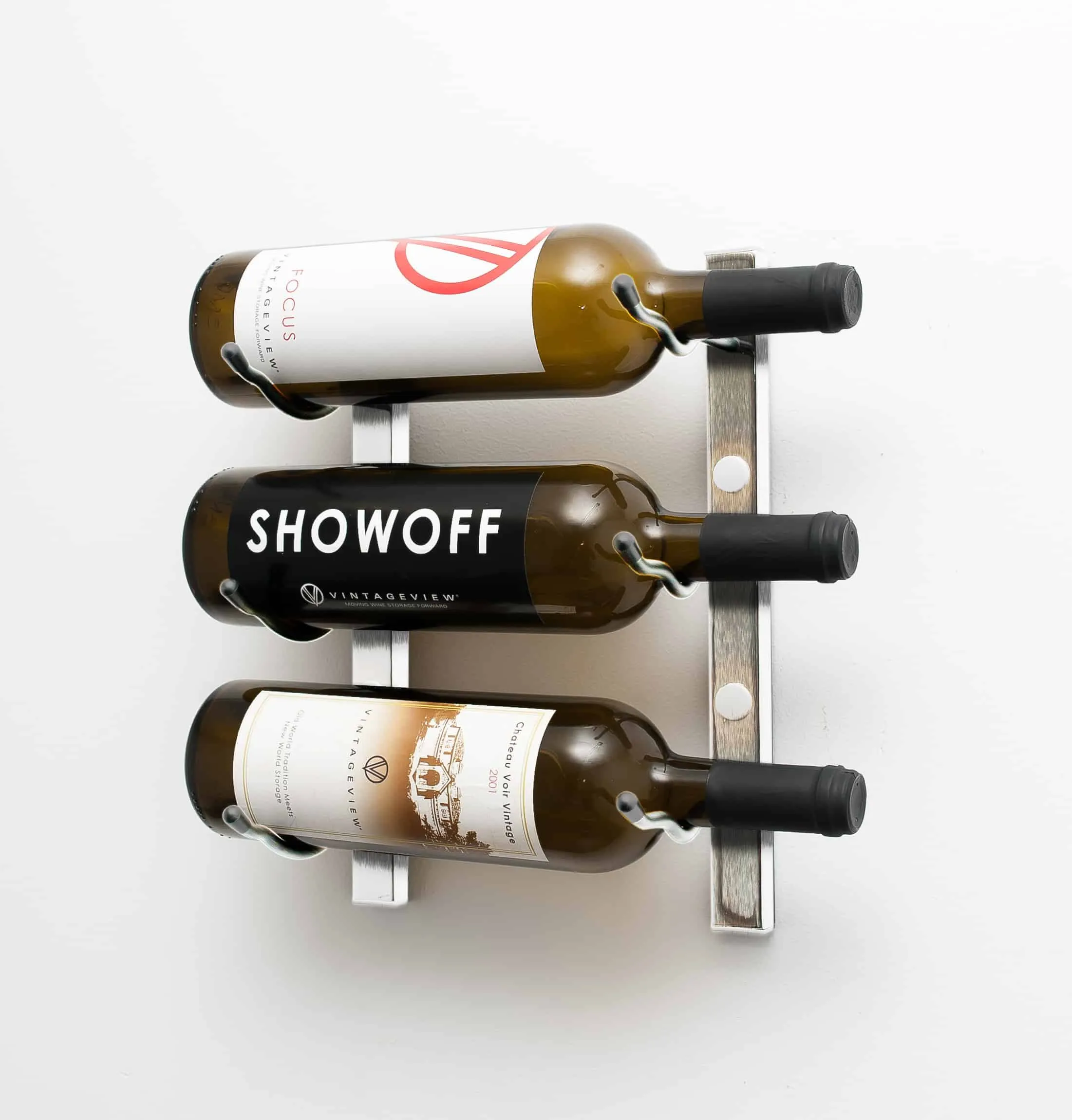 W Series Wine Rack 1 (wall mounted metal bottle storage)