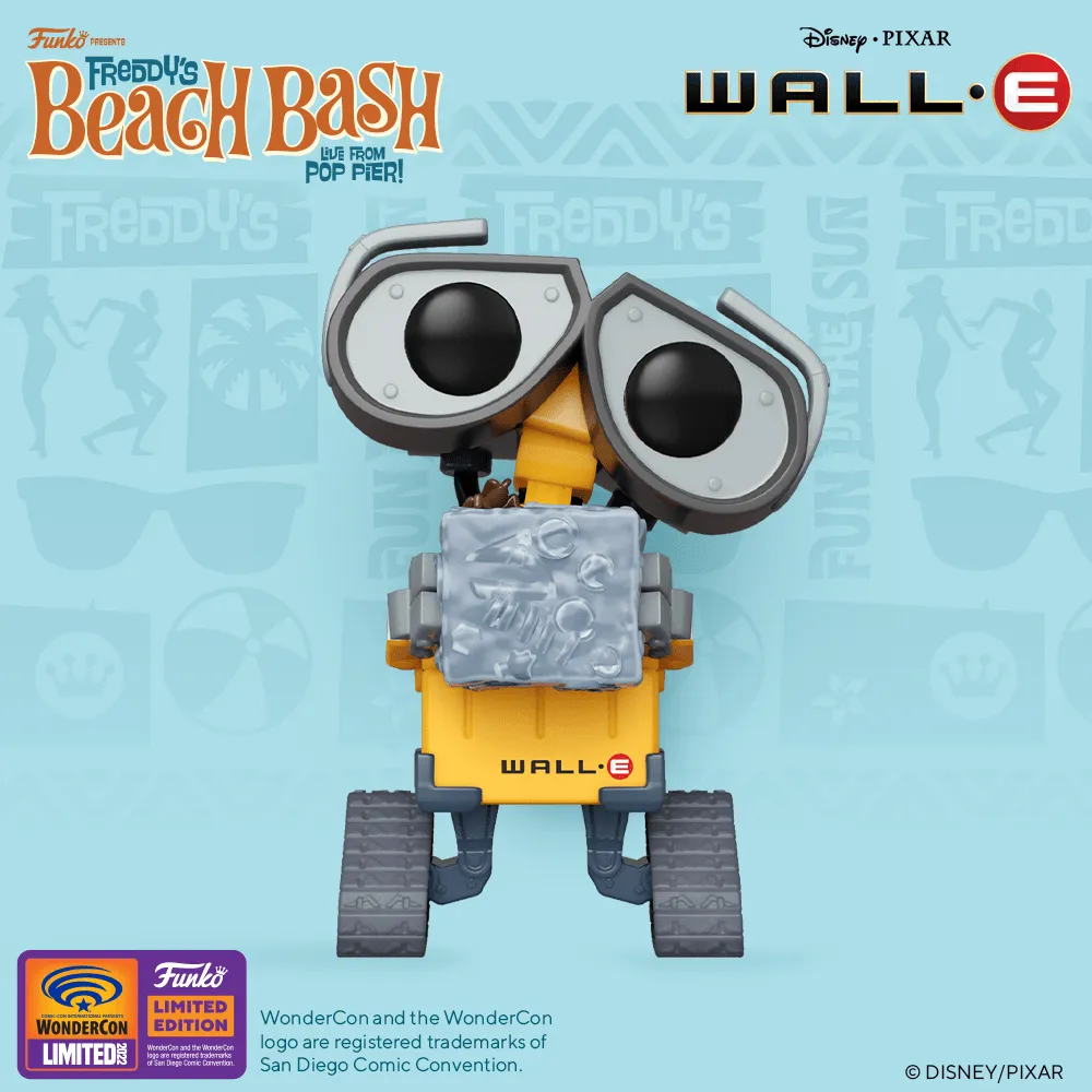 Wall-E with Trash Cube Pop! Vinyl Figure 2022 Wondrous Convention Exclusive