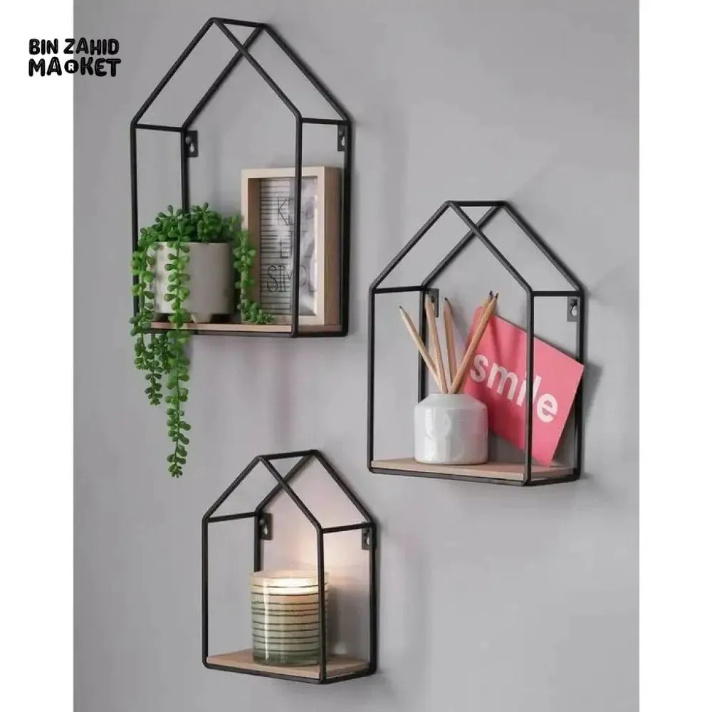 WALL MOUNTED HOME SHAPED SHELF