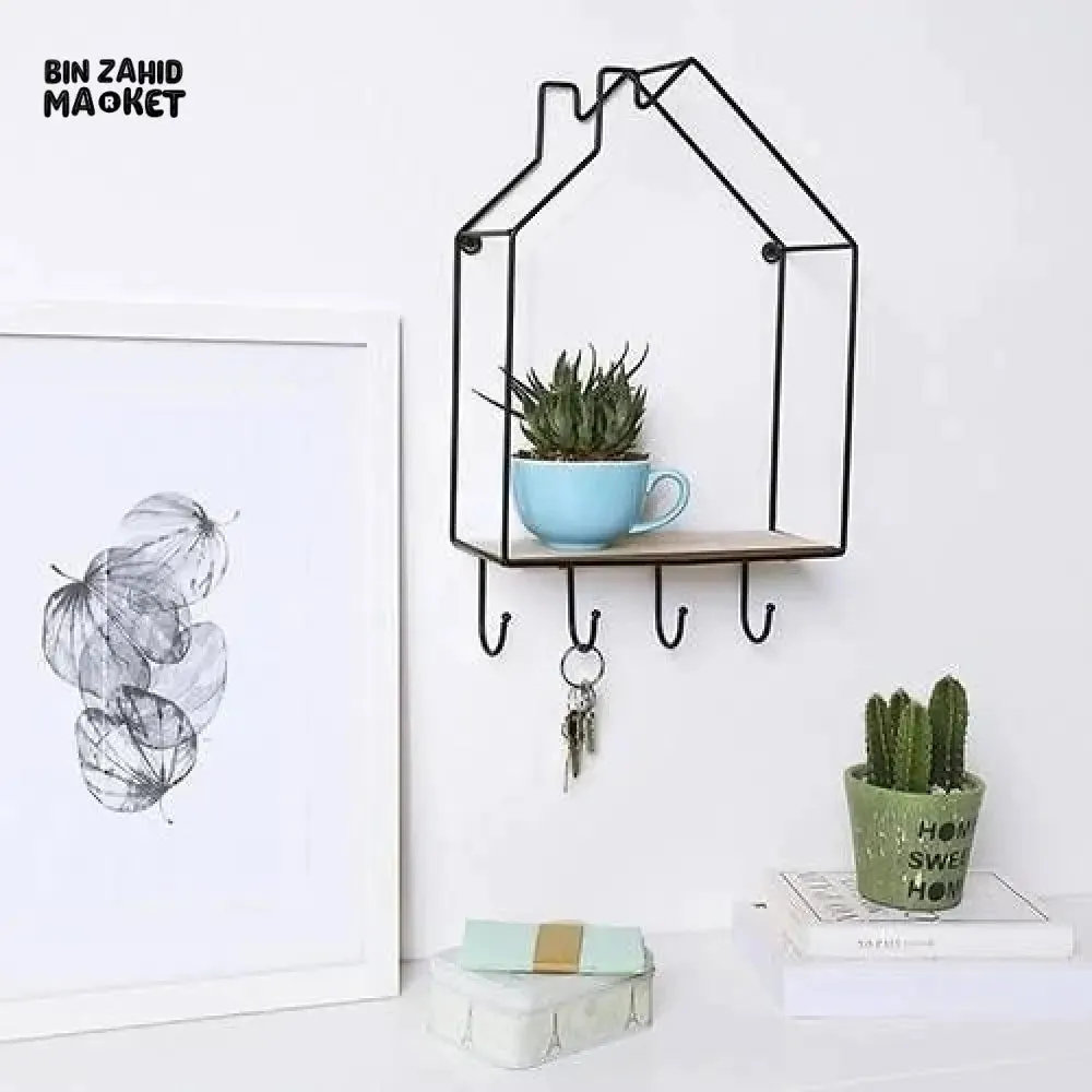 WALL MOUNTED HOME SHAPED SHELF