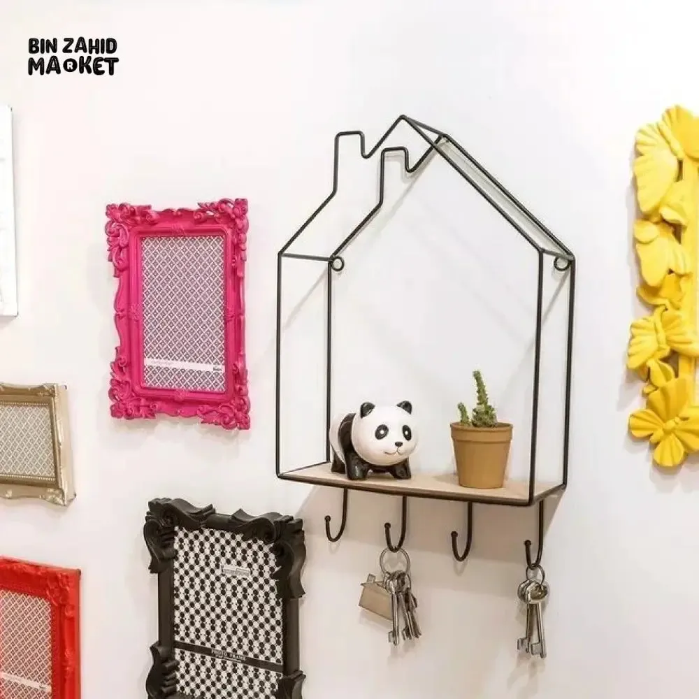 WALL MOUNTED HOME SHAPED SHELF