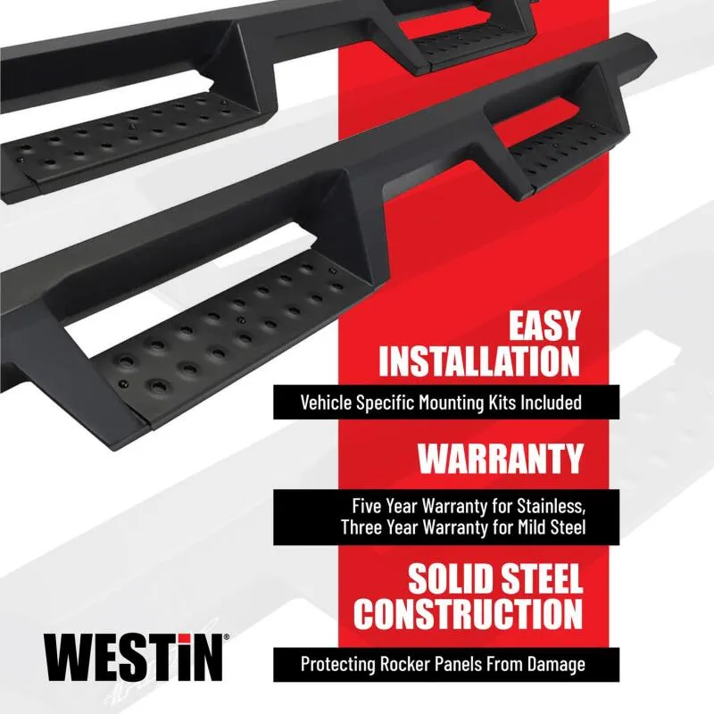 Westin HDX Step Bars - Drop Nerf Step - Steel - Black Powder Coat - 4 Door - Jeep Wrangler JL 2018