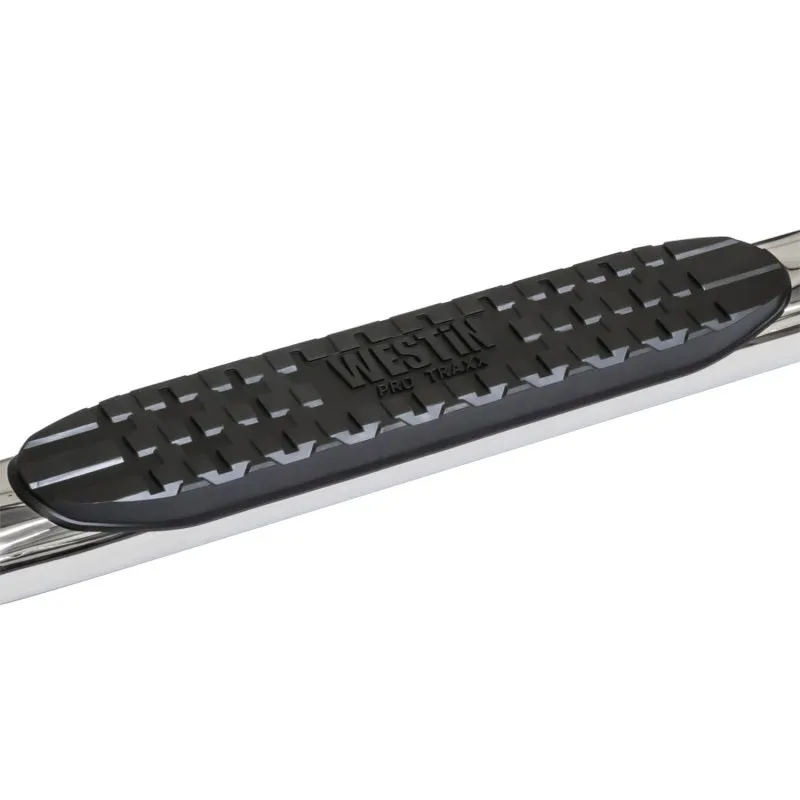 Westin Pro Traxx 4 in Oval Curved Step Bars - Polished Stainless - Crew Cab - GM Fullsize Truck 2014-19 - Pair