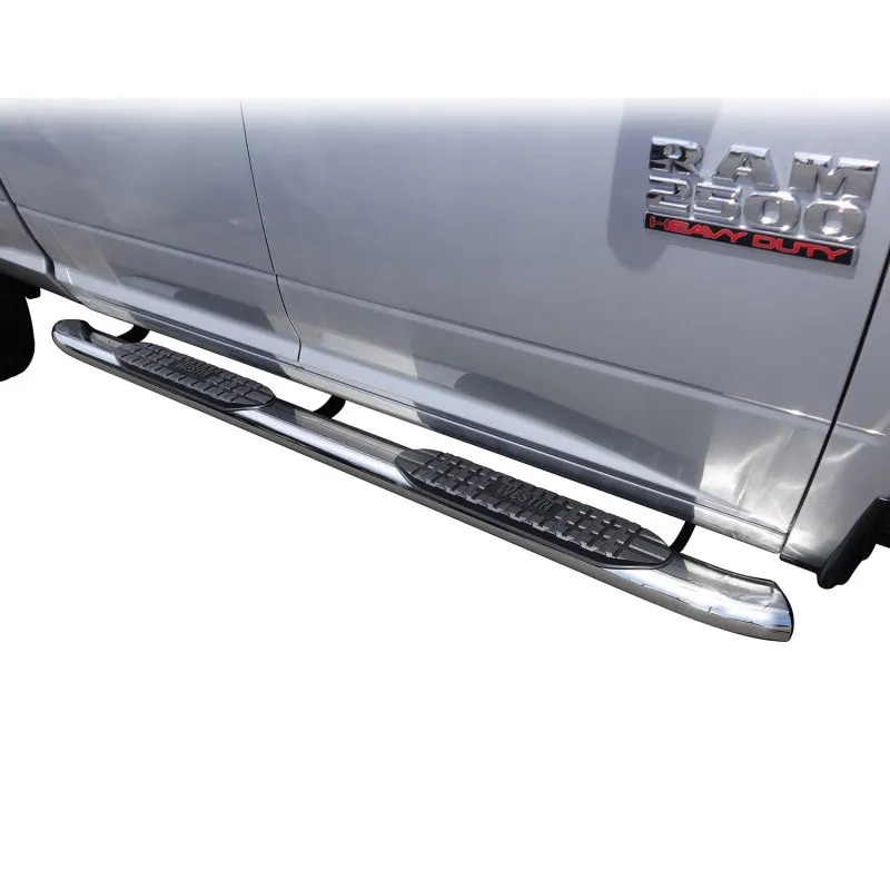Westin Pro Traxx 5 in Oval Curved Step Bars - Polished Stainless - Crew Cab - Ram Fullsize Truck 2009-21 - Pair