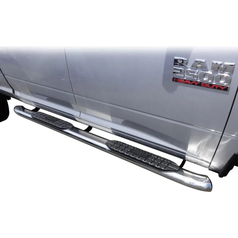 Westin Pro Traxx 5 in Oval Curved Step Bars - Polished Stainless - Crew Cab - Ram Fullsize Truck 2009-21 - Pair