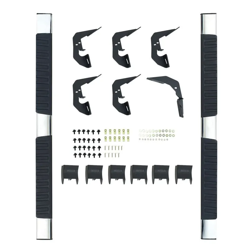 Westin R7 Step Bars - 7" OD - Stainless - Polished - Crew Cab - GM Full-Size Truck 2007-17