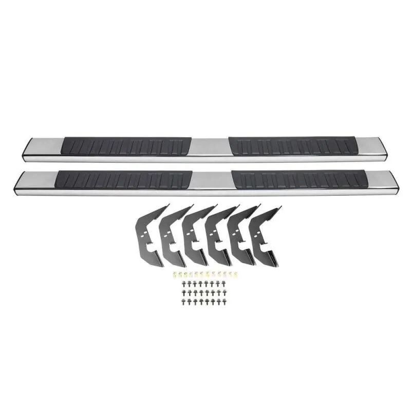 Westin R7 Step Bars - 7" OD - Stainless - Polished - Crew Cab - GM Full-Size Truck 2007-17
