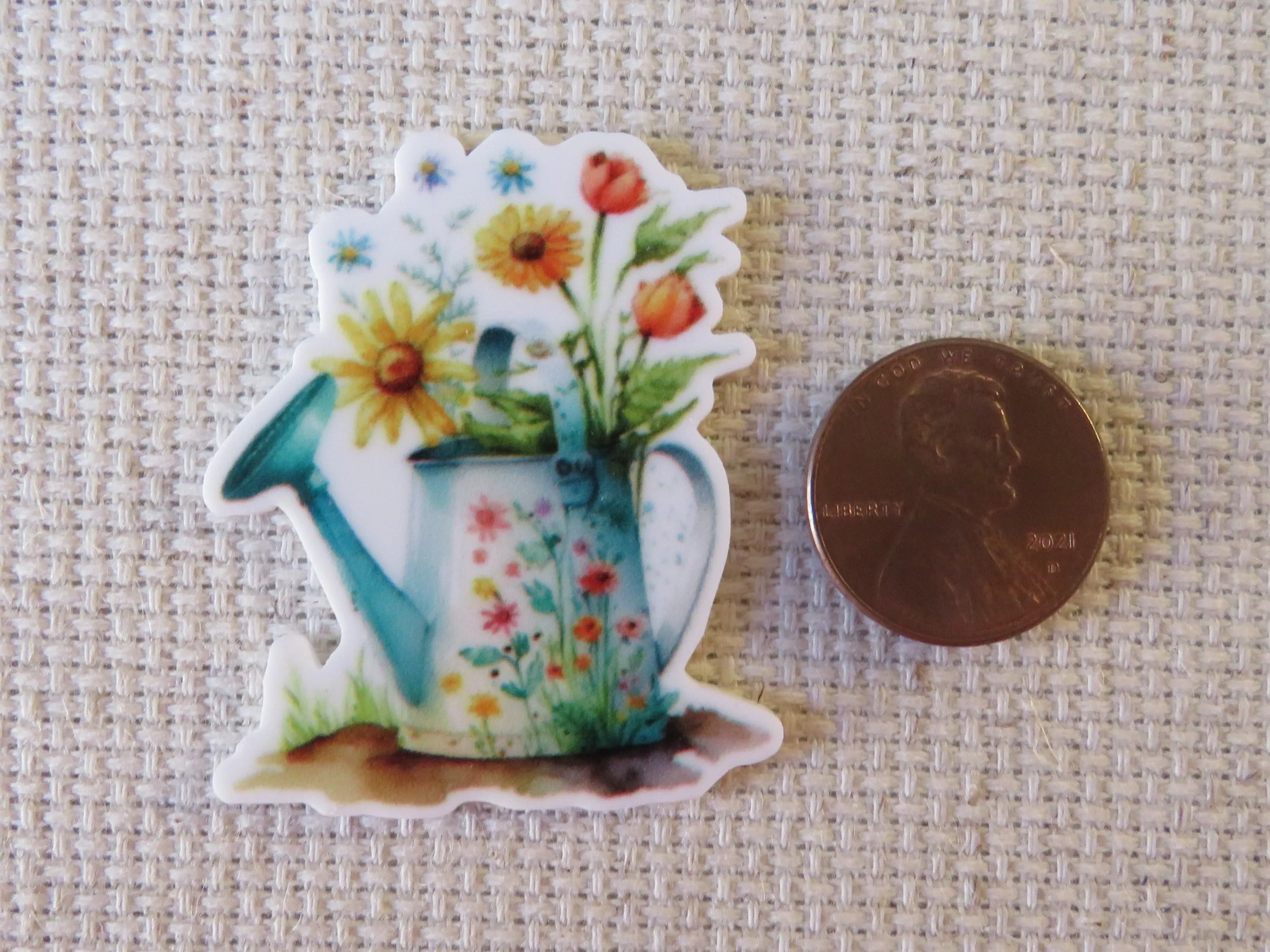 Wild Flower Watering Can Needle Minder, Cover Minder, Magnet