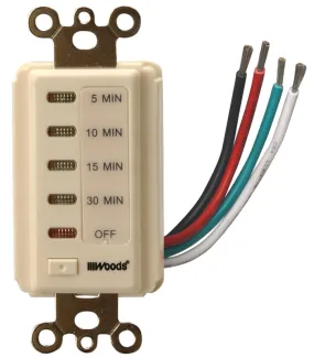 Woods 59720WD Countdown Timer, 15 A, 120 V, 1800 W, 5 to 30 min Time Setting, 24 On/Off Cycles Per Day Cycle :CD 1: QUANTITY: 1