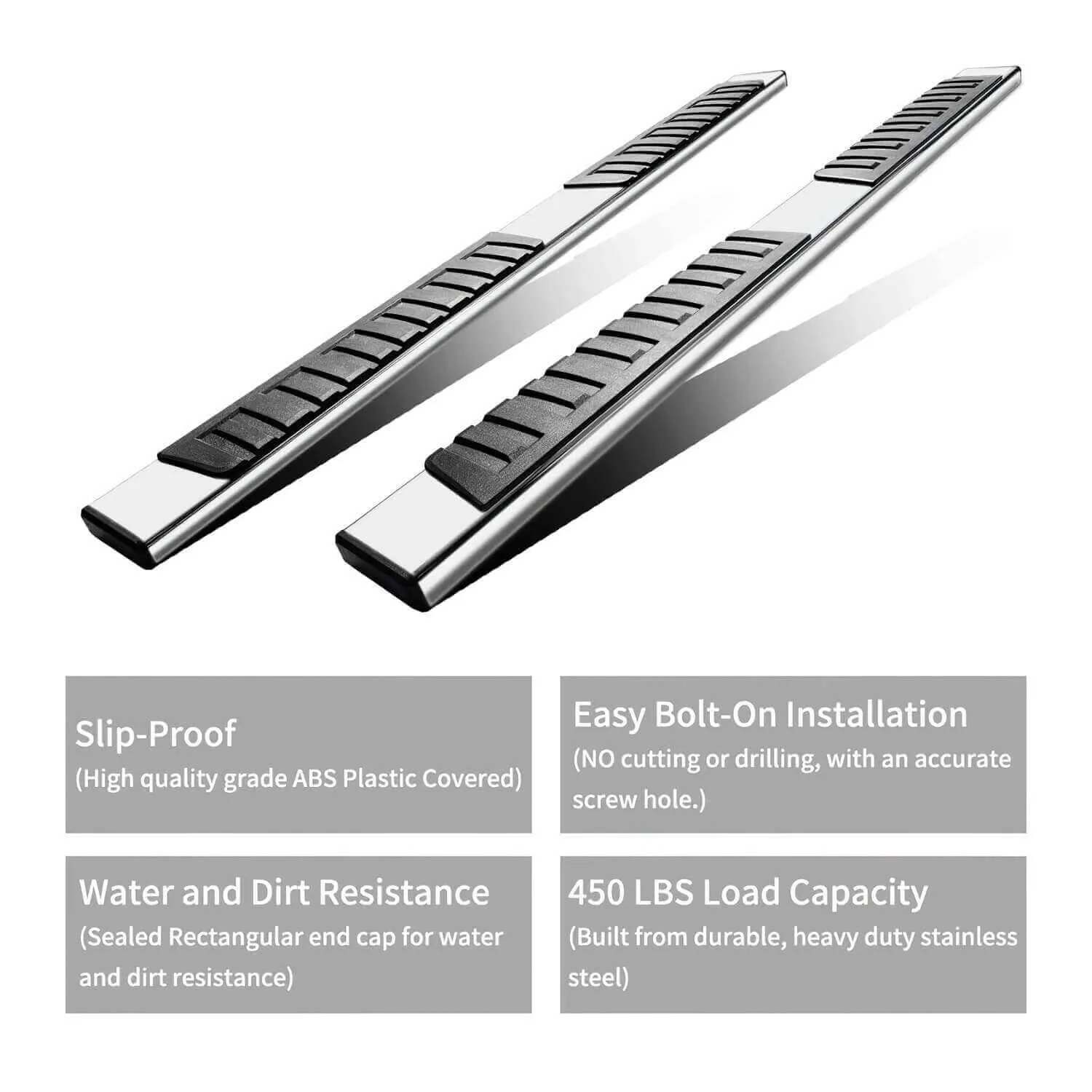 YITAMOTOR® 2019-2024 Chevy Silverado/GMC Sierra 1500, 2020-2024 2500HD 3500HD Crew Cab 6" Running Boards Side Steps