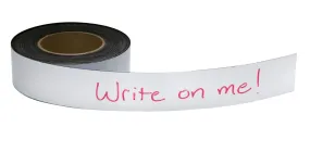 Zeüs Write On/Wipe Off Magnetic Label Tape 50' x 3" WHITE (66153)